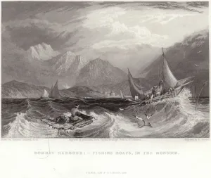 Fishing boats in the monsoon (engraving) Fishing boats in the monsoon (engraving)