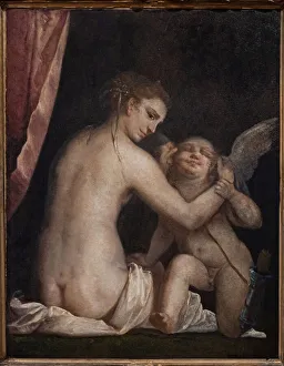 Fontanellato, Labirinto della Masone, Franco Maria Ricci Art Collection: 'Venus blindfolding Cupid' Fontanellato, Labirinto della Masone, Franco Maria Ricci Art Collection: 'Venus blindfolding Cupid'