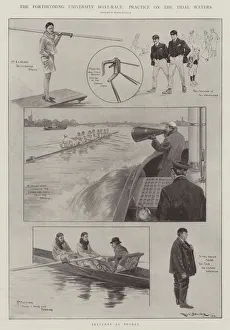 The Forthcoming University Boat-Race, Practice on the Tidal Waters (litho) The Forthcoming University Boat-Race, Practice on the Tidal Waters (litho)
