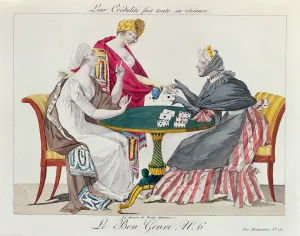 At the Fortune Teller, from le Bon Genre, 1800 (colour litho) At the Fortune Teller, from le Bon Genre, 1800 (colour litho)