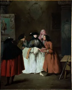 The fortune teller (The fortune teller) (The indovina) Painting by Pietro Longhi The fortune teller (The fortune teller) (The indovina) Painting by Pietro Longhi