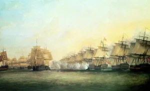 The fourth action off Trincomalee between the English under Admiral Sir Edward Hughes (c The fourth action off Trincomalee between the English under Admiral Sir Edward Hughes (c