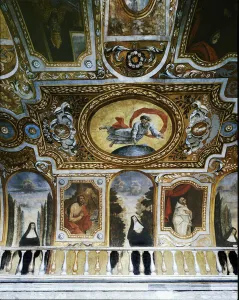 France, Dinan, Ceiling at the Convent of Benedectines France, Dinan, Ceiling at the Convent of Benedectines