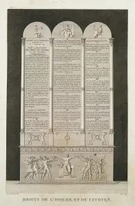 French Declaration of the Rights of Man and the Citizen, engraved by Jacques Louis Copia French Declaration of the Rights of Man and the Citizen, engraved by Jacques Louis Copia