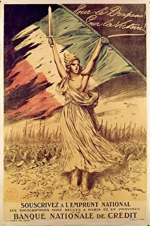 French World War I poster encouraging the purchase of war bonds, 1917 (colour litho) French World War I poster encouraging the purchase of war bonds, 1917 (colour litho)