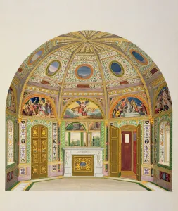 Fresco decoration in the Summer House of Buckingham Palace Fresco decoration in the Summer House of Buckingham Palace