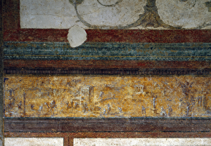 Detail of a frieze from the tablinum, 40-20 BC (fresco) Detail of a frieze from the tablinum, 40-20 BC (fresco)