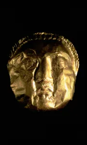 Funerary mask, 5th-4th century BC (embossed gold) Funerary mask, 5th-4th century BC (embossed gold)