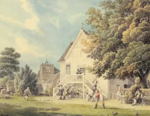 A Game of Bowls on the Bowling Green outside the Bunch of Grapes Inn, Hurst, Berkshire A Game of Bowls on the Bowling Green outside the Bunch of Grapes Inn, Hurst, Berkshire