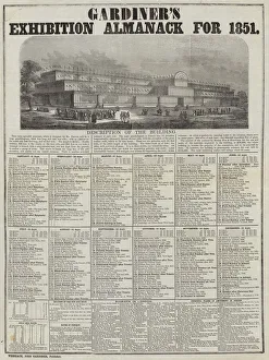 Gardiner's Exhibition Almanack for 1851 (litho) Gardiner's Exhibition Almanack for 1851 (litho)