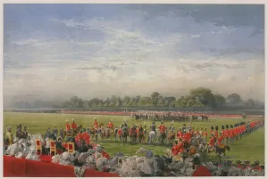 Gathering in Hyde Park, London (colour litho) Gathering in Hyde Park, London (colour litho)