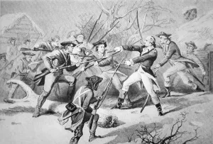 General Anthony Wayne attempts to quell a mutiny of Pennsyvanian troops from Morristown General Anthony Wayne attempts to quell a mutiny of Pennsyvanian troops from Morristown