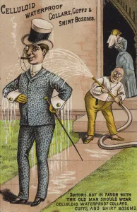 Gentleman in Suit being Hosed Down (chromolitho) Gentleman in Suit being Hosed Down (chromolitho)