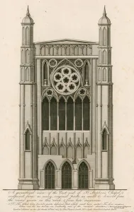 A geometrical view of the east end of the St Stephen's Chapel (engraving) A geometrical view of the east end of the St Stephen's Chapel (engraving)