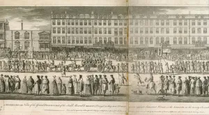 A geometrical view of the grand procession of the Scald Miserable Masons, Somerset House, London (engraving) A geometrical view of the grand procession of the Scald Miserable Masons, Somerset House, London (engraving)