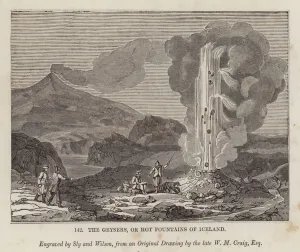 The geysers, or hot fountains of Iceland (engraving) The geysers, or hot fountains of Iceland (engraving)