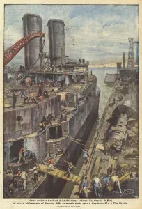 How the giants of German militarism collapse (Colour Litho) How the giants of German militarism collapse (Colour Litho)