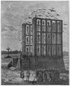 The gibbet of Montfaucon (engraving) (b/w photo) The gibbet of Montfaucon (engraving) (b/w photo)