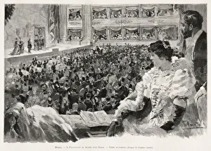 Giuseppe Verdi acclaimed in Teatro della Scala of Milan, following a performance of the opera Falstaff Giuseppe Verdi acclaimed in Teatro della Scala of Milan, following a performance of the opera Falstaff