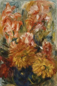 Gladioli in a Blue Vase; Glaieuls dans un Vase Bleu, (oil on canvas) Gladioli in a Blue Vase; Glaieuls dans un Vase Bleu, (oil on canvas)