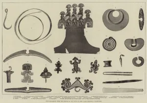 Gold Ornaments from the Graves of the Incas of Peru, Lady Brassey's Collection (engraving) Gold Ornaments from the Graves of the Incas of Peru, Lady Brassey's Collection (engraving)
