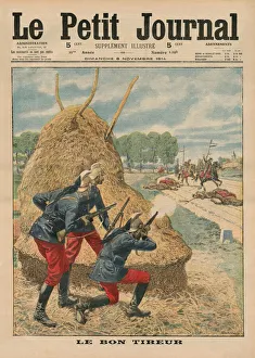 A good shot, front cover illustration from Le Petit Journal, supplement illustre, 8th November 1914 (colour litho) A good shot, front cover illustration from Le Petit Journal, supplement illustre, 8th November 1914 (colour litho)
