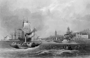 Gravesend, engraved by Henry Adlard, c.1830 (engraving) Gravesend, engraved by Henry Adlard, c.1830 (engraving)
