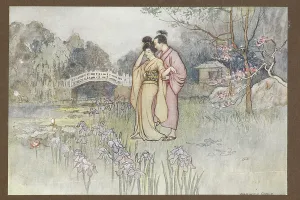 Japanese Mythology Illustrations Prints: Green willow