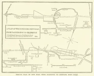 Ground Plan of New Road from Islington to Edgware Road, 1755 (engraving) Ground Plan of New Road from Islington to Edgware Road, 1755 (engraving)