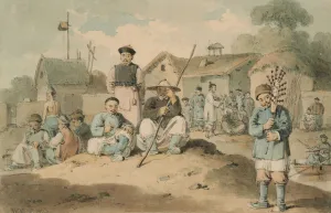 A Group of Chinese People on a River Watching the Earl of McCartney's Embassy Pass, 1793 (Watercolour) A Group of Chinese People on a River Watching the Earl of McCartney's Embassy Pass, 1793 (Watercolour)