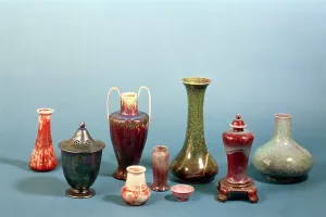 Group of earthenware vases and bowls made at the Ruskin Pottery, 1898-1935 (earthenware) Group of earthenware vases and bowls made at the Ruskin Pottery, 1898-1935 (earthenware)