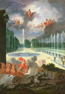 The Groves of Versailles. View of the Dragon Pool and the Pool of Neptune, with Apollo slaying Python (oil on canvas) The Groves of Versailles. View of the Dragon Pool and the Pool of Neptune, with Apollo slaying Python (oil on canvas)