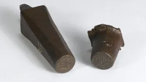 Half-groat dies of Edward III, York mint, c.1353-55 (steel) Half-groat dies of Edward III, York mint, c.1353-55 (steel)