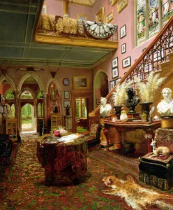 The Hall and Staircase of a Country House, 1888 (oil on canvas) The Hall and Staircase of a Country House, 1888 (oil on canvas)
