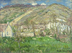 Hamlet in the Cliffs near Giverny; Hameau de Falaises pres Giverny, 1885 (oil on canvas) Hamlet in the Cliffs near Giverny; Hameau de Falaises pres Giverny, 1885 (oil on canvas)