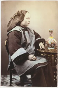 A hand tinted photograph of a young Chinese woman (hand tinted photograph) A hand tinted photograph of a young Chinese woman (hand tinted photograph)