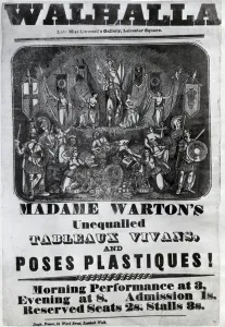 Handbill advertising Madame Wartons Unequalled Tableaux Vivans and Poses Plastiques' Handbill advertising Madame Wartons Unequalled Tableaux Vivans and Poses Plastiques'