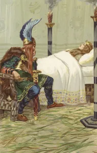 Harald sat by her side and watched her (chromolitho) Harald sat by her side and watched her (chromolitho)