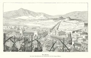 Harbour of Piraeus, Ancient Greece (engraving) Harbour of Piraeus, Ancient Greece (engraving)