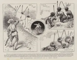 The harrowing adventure of a New Chum (engraving) The harrowing adventure of a New Chum (engraving)
