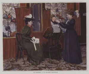 Having a hat made at Maison Nouvelle, Paris (colour photo) Having a hat made at Maison Nouvelle, Paris (colour photo)