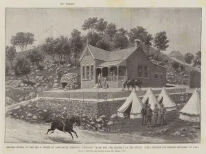 Headquarters of General Sir G White at Ladysmith, showing 'Dug-Out' made for the General by his Staff (litho) Headquarters of General Sir G White at Ladysmith, showing 'Dug-Out' made for the General by his Staff (litho)