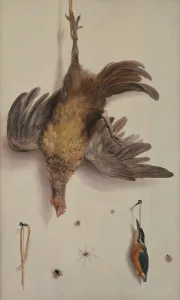 A Hen and a Kingfisher Hanging on a String (oil on canvas) A Hen and a Kingfisher Hanging on a String (oil on canvas)