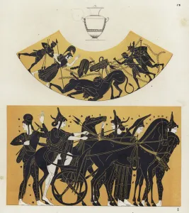 Hercules and the lion and Amazon Armour (colour litho) Hercules and the lion and Amazon Armour (colour litho)