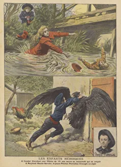Heroic children (colour litho) Heroic children (colour litho)