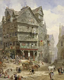 The High Street from the West Bow, Edinburgh (watercolour) The High Street from the West Bow, Edinburgh (watercolour)