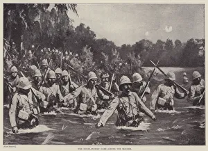 The Highlanders dash across the Modder (litho) The Highlanders dash across the Modder (litho)