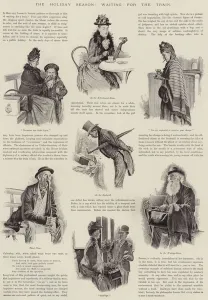 The Holiday Season, waiting for the Train (litho) The Holiday Season, waiting for the Train (litho)