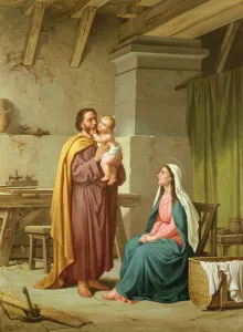 The Holy Family in St Joseph's Workshop (oil on canvas) The Holy Family in St Joseph's Workshop (oil on canvas)