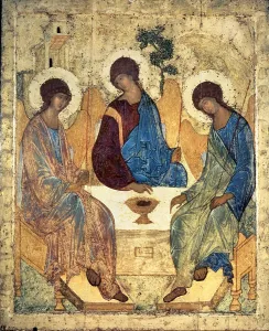 The Holy Trinity, 1420s (tempera on panel) (for copy see 40956) The Holy Trinity, 1420s (tempera on panel) (for copy see 40956)